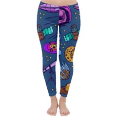 Space Sketch Set Colored Classic Winter Leggings by Nexatart