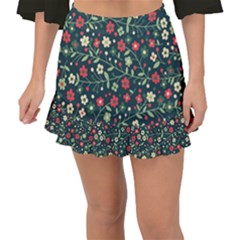 Flowering Branches Seamless Pattern Fishtail Mini Chiffon Skirt by Nexatart