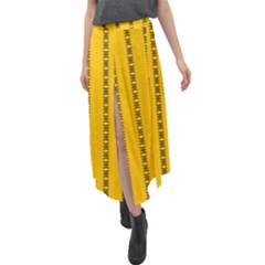 Digital Stars Velour Split Maxi Skirt