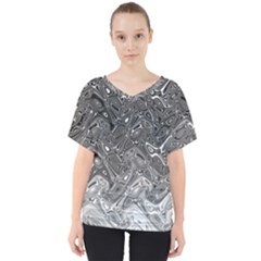 Grey Glow Cartisia V-neck Dolman Drape Top by Sparkle