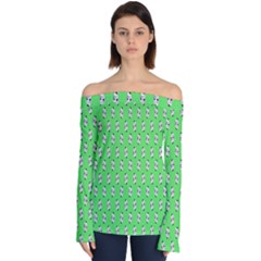 Knotty Ball Off Shoulder Long Sleeve Top by Sparkle