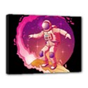 Astronaut Spacesuit Standing Surfboard Surfing Milky Way Stars Canvas 16  x 12  (Stretched) View1