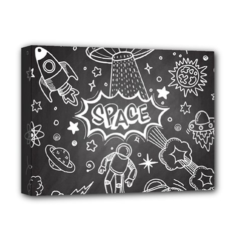 Vector Flat Space Design Background With Text Deluxe Canvas 16  X 12  (stretched)  by Vaneshart