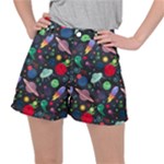 Cosmos Ufo Concept Seamless Pattern Ripstop Shorts