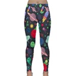 Cosmos Ufo Concept Seamless Pattern Lightweight Velour Classic Yoga Leggings