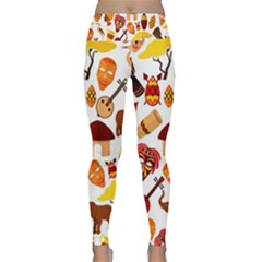 Africa Jungle Ethnic Tribe Travel Seamless Pattern Vector Illustration Lightweight Velour Classic Yoga Leggings by Vaneshart