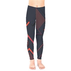 Gradient Geometric Shapes Dark Background Design Kids  Leggings by Vaneshart