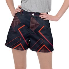 Gradient Geometric Shapes Dark Background Design Ripstop Shorts by Vaneshart