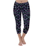 Lines And Dots Motif Geometric Seamless Pattern Capri Winter Leggings 