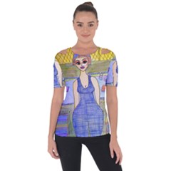 Swimmer By Pool Shoulder Cut Out Short Sleeve Top by snowwhitegirl