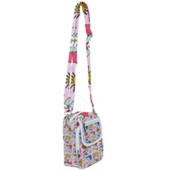 Seamless Pattern With Many Funny Cute Superhero Dinosaurs T Rex Mask Cloak With Comics Style Shoulder Strap Belt Bag by BangZart