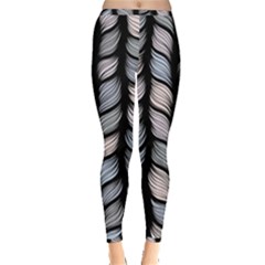 Seamless Pattern With Interweaving Braids Inside Out Leggings by BangZart