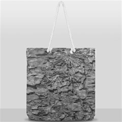 Black And White Texture Print Full Print Rope Handle Tote (large) by dflcprintsclothing