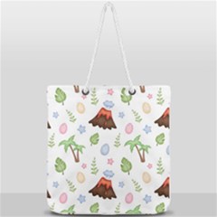 Cute Palm Volcano Seamless Pattern Full Print Rope Handle Tote (large) by BangZart