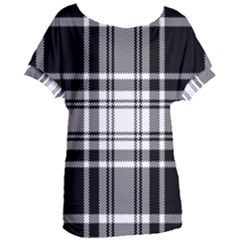 Pixel Background Design Modern Seamless Pattern Plaid Square Texture Fabric Tartan Scottish Textile Women s Oversized Tee by BangZart