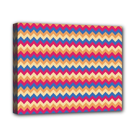 Zigzag Pattern Seamless Zig Zag Background Color Canvas 10  X 8  (stretched) by BangZart