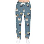 Sushi Pattern Women velvet Drawstring Pants