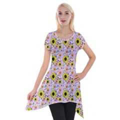 Hawaii Ghost Lilac Short Sleeve Side Drop Tunic by snowwhitegirl