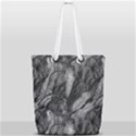 Black And White Rocky Texture Pattern Full Print Rope Handle Tote (Small) View2
