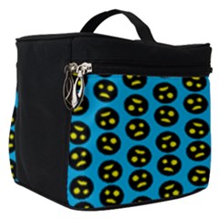 0059 Comic Head Bothered Smiley Pattern Make Up Travel Bag (small) by DinzDas