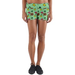 Lady Bug Fart - Nature And Insects Yoga Shorts by DinzDas