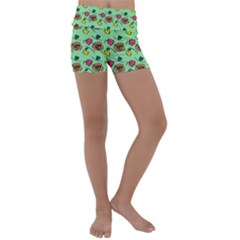 Lady Bug Fart - Nature And Insects Kids  Lightweight Velour Yoga Shorts by DinzDas