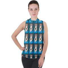 Village Dude - Hillbilly And Redneck - Trailer Park Boys Mock Neck Chiffon Sleeveless Top by DinzDas