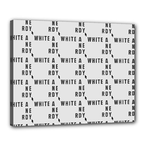 White And Nerdy - Computer Nerds And Geeks Canvas 20  X 16  (stretched) by DinzDas