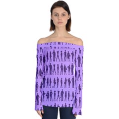 Normal People And Business People - Citizens Off Shoulder Long Sleeve Top by DinzDas