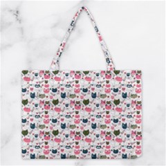 Adorable Seamless Cat Head Pattern01 Medium Tote Bag by TastefulDesigns