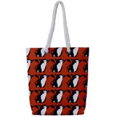  Bull In Comic Style Pattern - Mad Farming Animals Full Print Rope Handle Tote (small) by DinzDas
