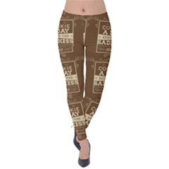 A Cookie A Day Keeps Sadness Away Velvet Leggings by DinzDas