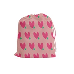 Hearts Drawstring Pouch (large) by tousmignonne25