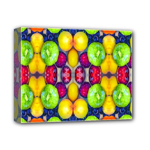 Fruits And Vegetables Pattern Deluxe Canvas 14  X 11  (stretched) by dflcprintsclothing