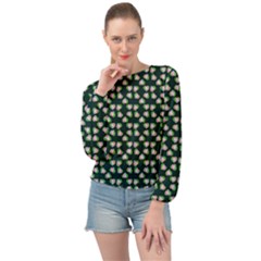 Darla Teal Banded Bottom Chiffon Top by snowwhitegirl