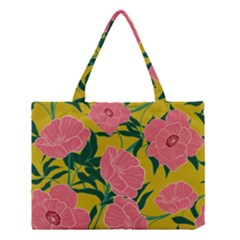 Pink Flower Seamless Pattern Medium Tote Bag by Amaryn4rt