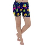 Space Patterns Lightweight Velour Yoga Shorts