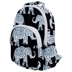 Elephant-pattern-background Rounded Multi Pocket Backpack by Sobalvarro