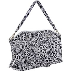 Vector-eclectic-fabric-seamless-pattern-animal-background-with-baroque-ornament Canvas Crossbody Bag by Sobalvarro