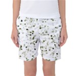 Square Motif Abstract Geometric Pattern Women s Basketball Shorts