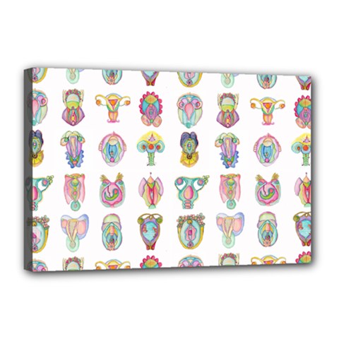 Female Reproductive System  Canvas 18  X 12  (stretched) by ArtByAng