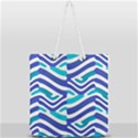Colored Abstract Print1 Full Print Rope Handle Tote (Large) View1