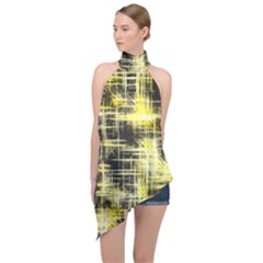 Sparks Halter Asymmetric Satin Top