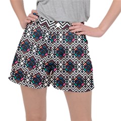 Boho Geometric Ripstop Shorts by tmsartbazaar