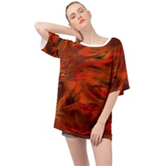 Fire Lion Flame Light Mystical Oversized Chiffon Top by HermanTelo