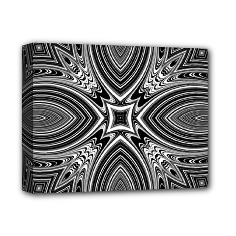 Black And White Intricate Pattern Deluxe Canvas 14  X 11  (stretched) by SpinnyChairDesigns