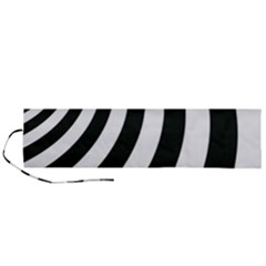 Black And White Zebra Stripes Pattern Roll Up Canvas Pencil Holder (l) by SpinnyChairDesigns