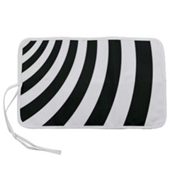 Black And White Zebra Stripes Pattern Pen Storage Case (l) by SpinnyChairDesigns