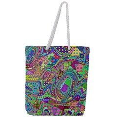 Ugliest Pattern In The World Full Print Rope Handle Tote (large) by SpinnyChairDesigns