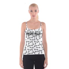 Abstract Black And White Minimalist Spaghetti Strap Top by SpinnyChairDesigns